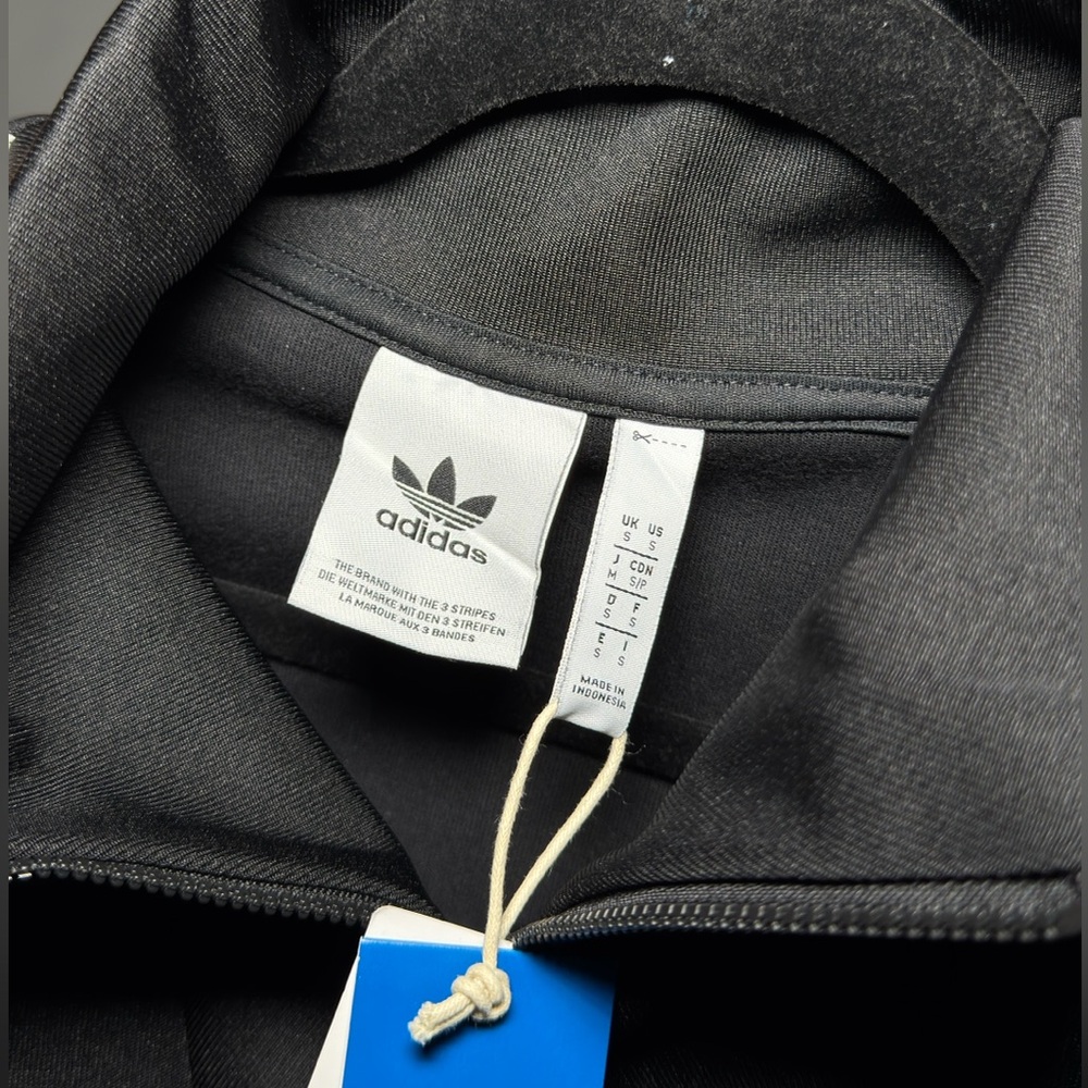 Adidas Funnel Neck Track Top Pullover Jacket, Men Size Small Black - Picture 3 of 9